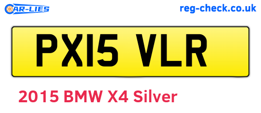 PX15VLR are the vehicle registration plates.