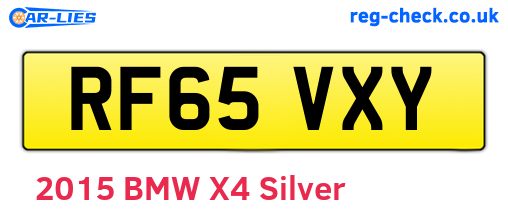 RF65VXY are the vehicle registration plates.
