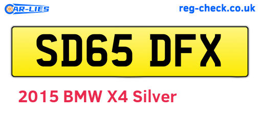 SD65DFX are the vehicle registration plates.