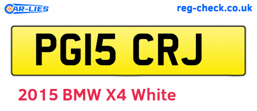 PG15CRJ are the vehicle registration plates.