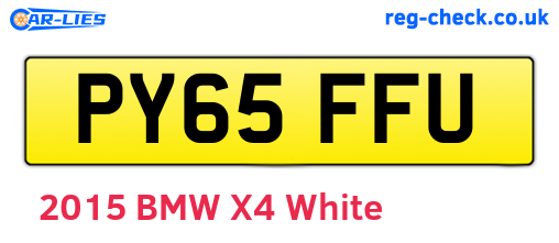 PY65FFU are the vehicle registration plates.
