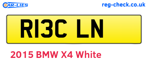 R13CLN are the vehicle registration plates.