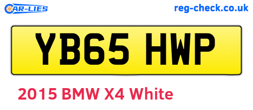 YB65HWP are the vehicle registration plates.