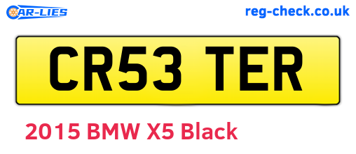 CR53TER are the vehicle registration plates.
