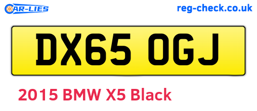DX65OGJ are the vehicle registration plates.