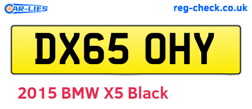 DX65OHY are the vehicle registration plates.