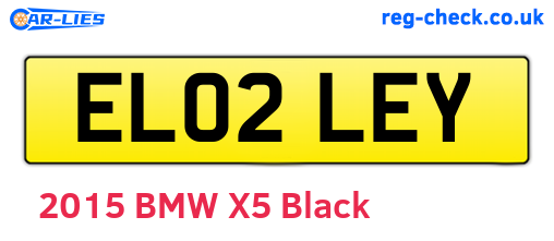 EL02LEY are the vehicle registration plates.