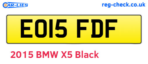 EO15FDF are the vehicle registration plates.