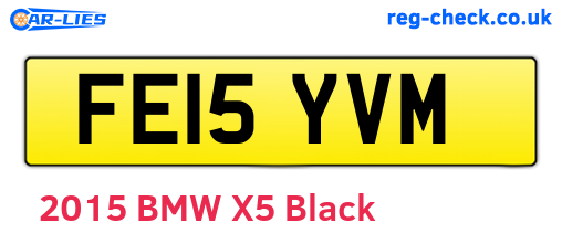 FE15YVM are the vehicle registration plates.