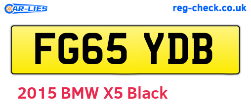 FG65YDB are the vehicle registration plates.
