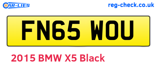 FN65WOU are the vehicle registration plates.