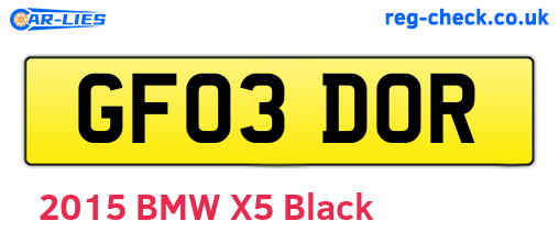 GF03DOR are the vehicle registration plates.