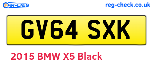 GV64SXK are the vehicle registration plates.