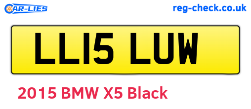 LL15LUW are the vehicle registration plates.