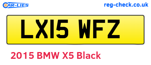 LX15WFZ are the vehicle registration plates.