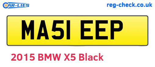 MA51EEP are the vehicle registration plates.