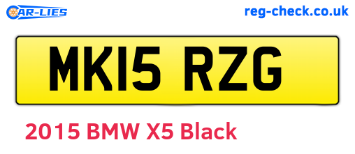 MK15RZG are the vehicle registration plates.