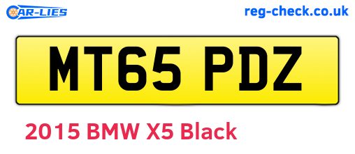 MT65PDZ are the vehicle registration plates.