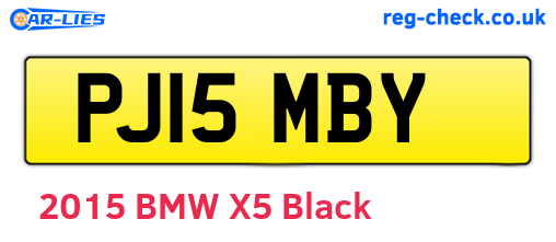 PJ15MBY are the vehicle registration plates.