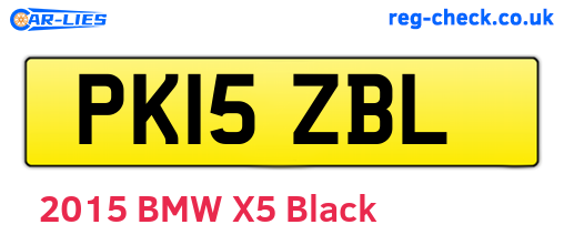 PK15ZBL are the vehicle registration plates.