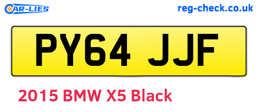 PY64JJF are the vehicle registration plates.