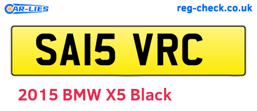 SA15VRC are the vehicle registration plates.
