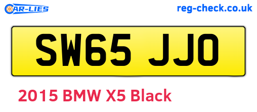 SW65JJO are the vehicle registration plates.