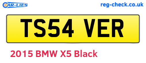 TS54VER are the vehicle registration plates.