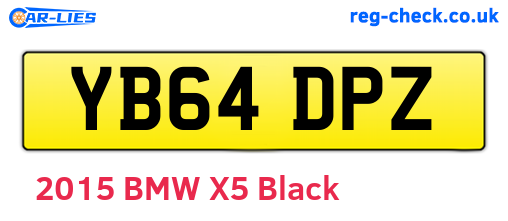YB64DPZ are the vehicle registration plates.