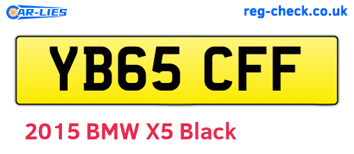 YB65CFF are the vehicle registration plates.