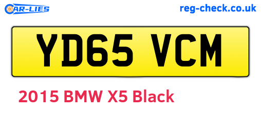 YD65VCM are the vehicle registration plates.