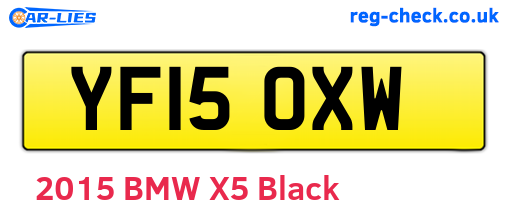 YF15OXW are the vehicle registration plates.