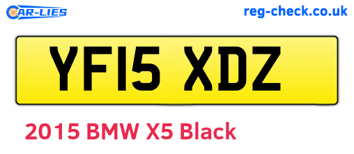 YF15XDZ are the vehicle registration plates.