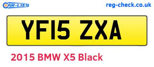 YF15ZXA are the vehicle registration plates.