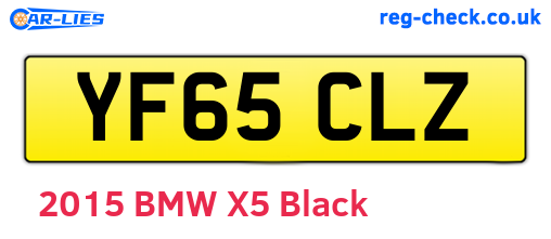 YF65CLZ are the vehicle registration plates.