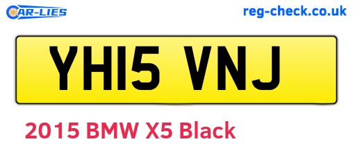 YH15VNJ are the vehicle registration plates.