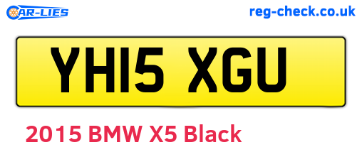 YH15XGU are the vehicle registration plates.