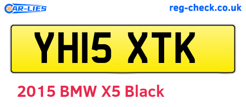 YH15XTK are the vehicle registration plates.