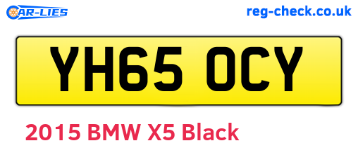 YH65OCY are the vehicle registration plates.
