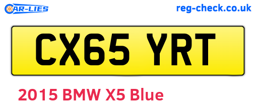 CX65YRT are the vehicle registration plates.