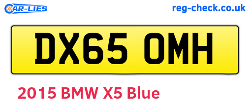 DX65OMH are the vehicle registration plates.