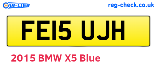 FE15UJH are the vehicle registration plates.