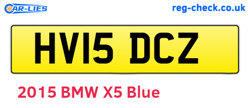 HV15DCZ are the vehicle registration plates.