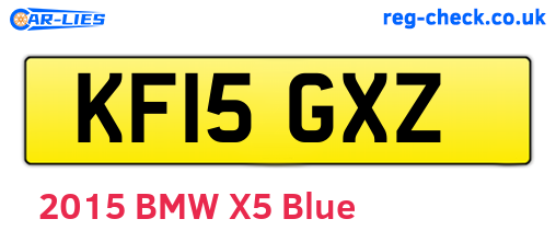 KF15GXZ are the vehicle registration plates.