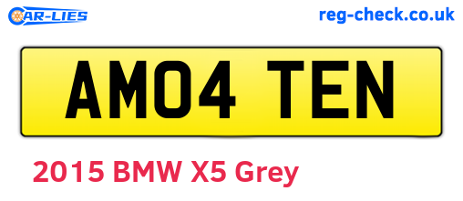 AM04TEN are the vehicle registration plates.