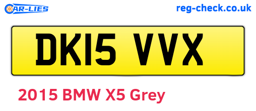 DK15VVX are the vehicle registration plates.