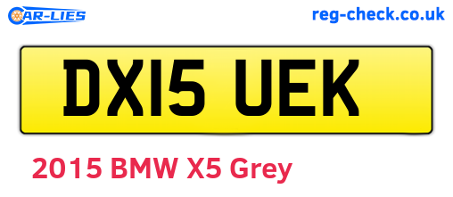 DX15UEK are the vehicle registration plates.