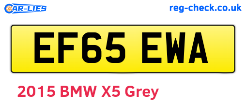 EF65EWA are the vehicle registration plates.