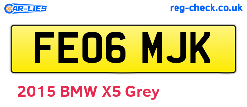 FE06MJK are the vehicle registration plates.