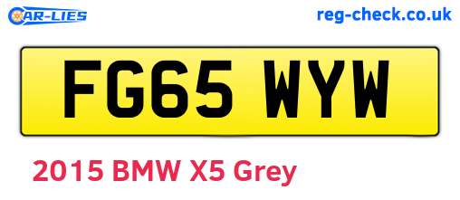 FG65WYW are the vehicle registration plates.